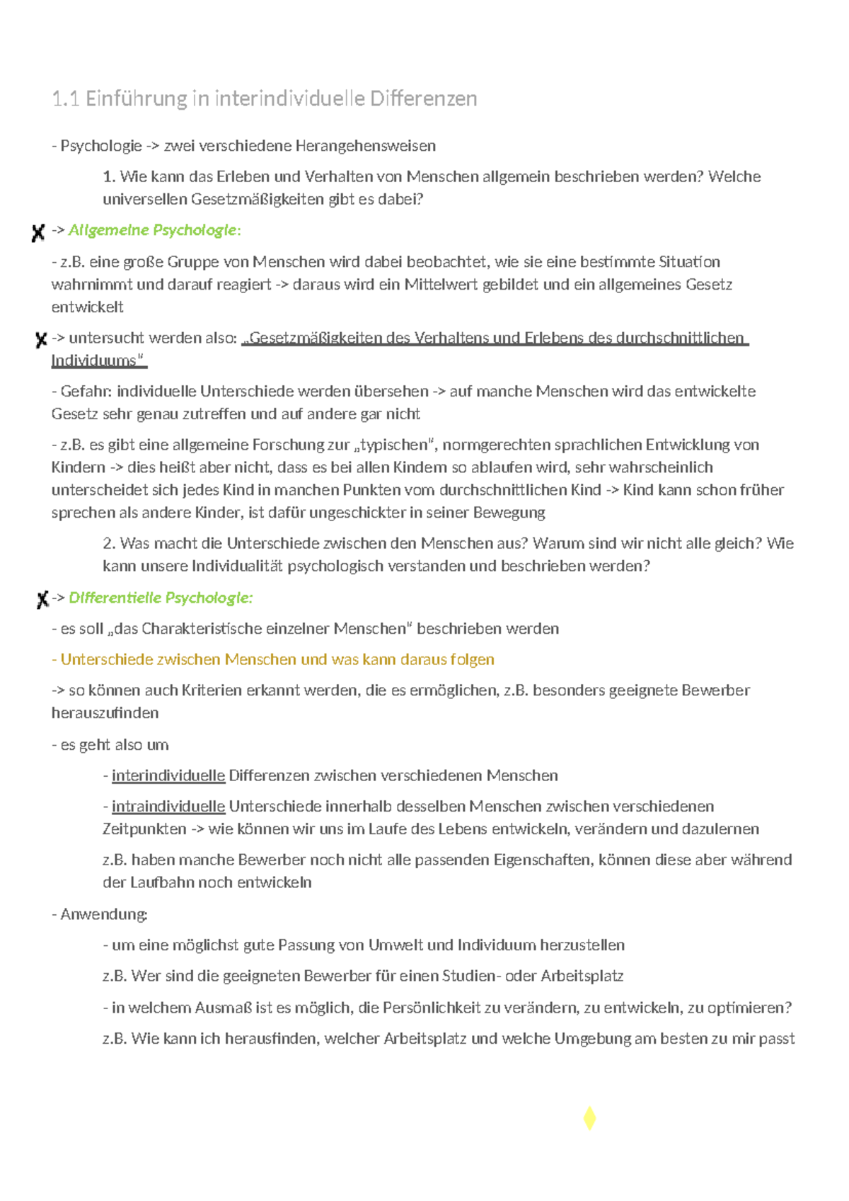 1. Grundlagen der Differentiellen Psychologie - 1 Einführung in ...