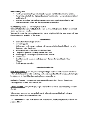 Family Law - Study Notes & Assignments - Studocu