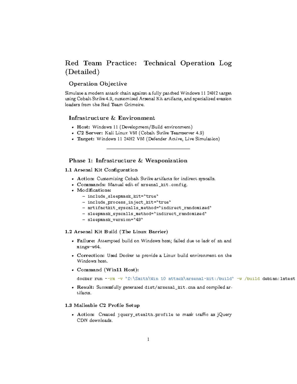 Red Team Practice Log: Technical Operations for Win11 24H2 - Studocu