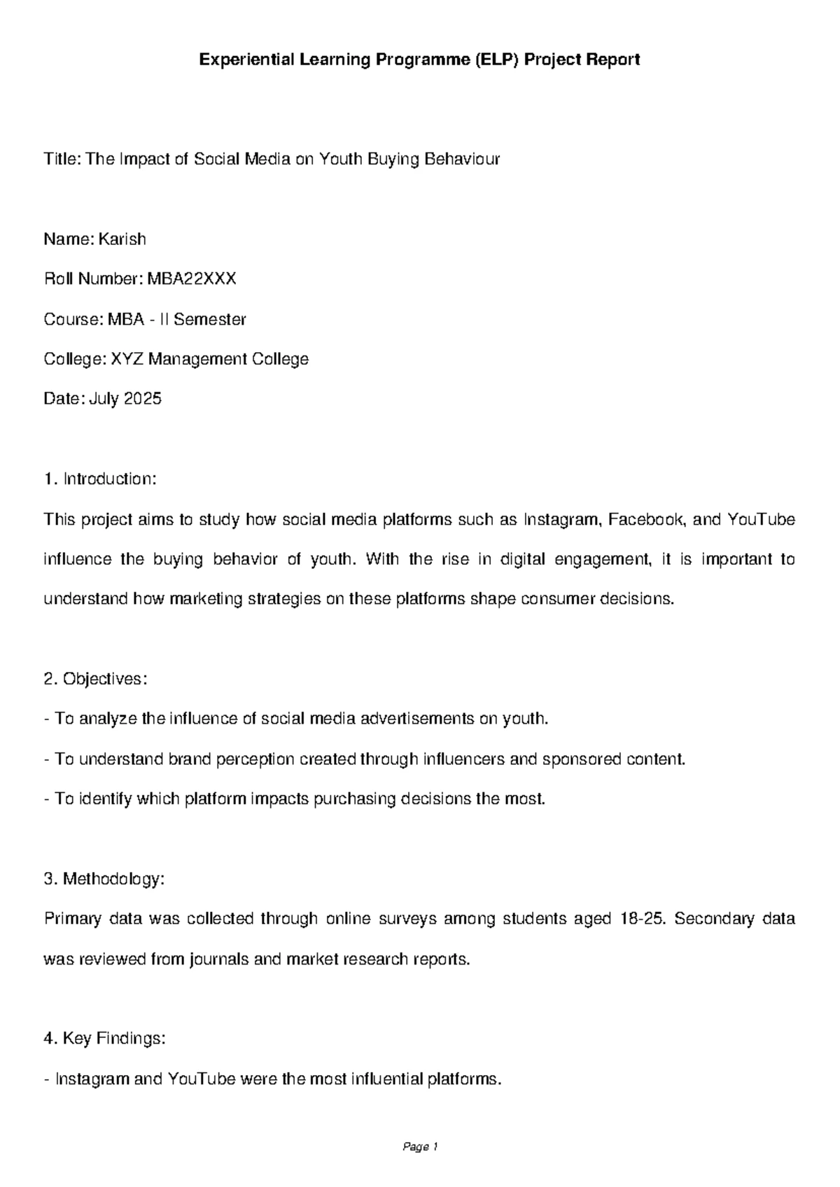 MBA II Sem ELP Project Report: Ethical Business Practices in SMEs - Studocu