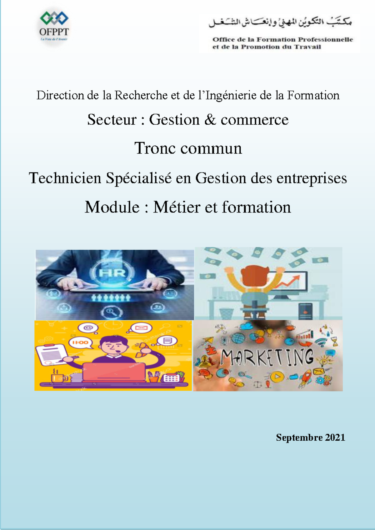 Module M tier Et Formation En Gestion Des Entreprises OFPPT DRIF CDC 