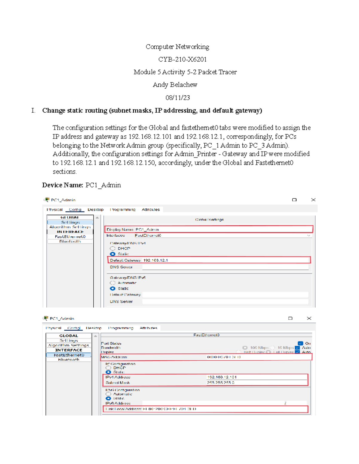 CYB-210 Module 5 Activity 5-2 Packe Andy Belachew - Computer Networking ...