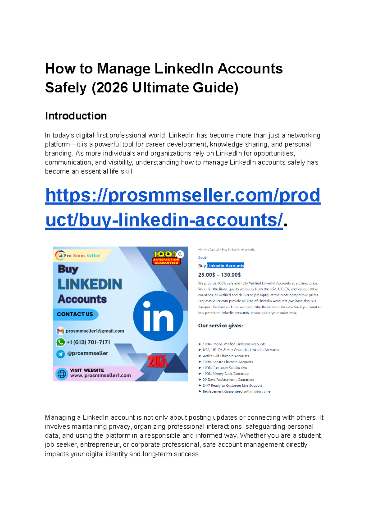 Complete Guide to Safely Managing LinkedIn Accounts (2026) - Studocu