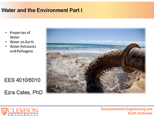 Environmental Engineering Principles: Water Quality & Pollution Control ...