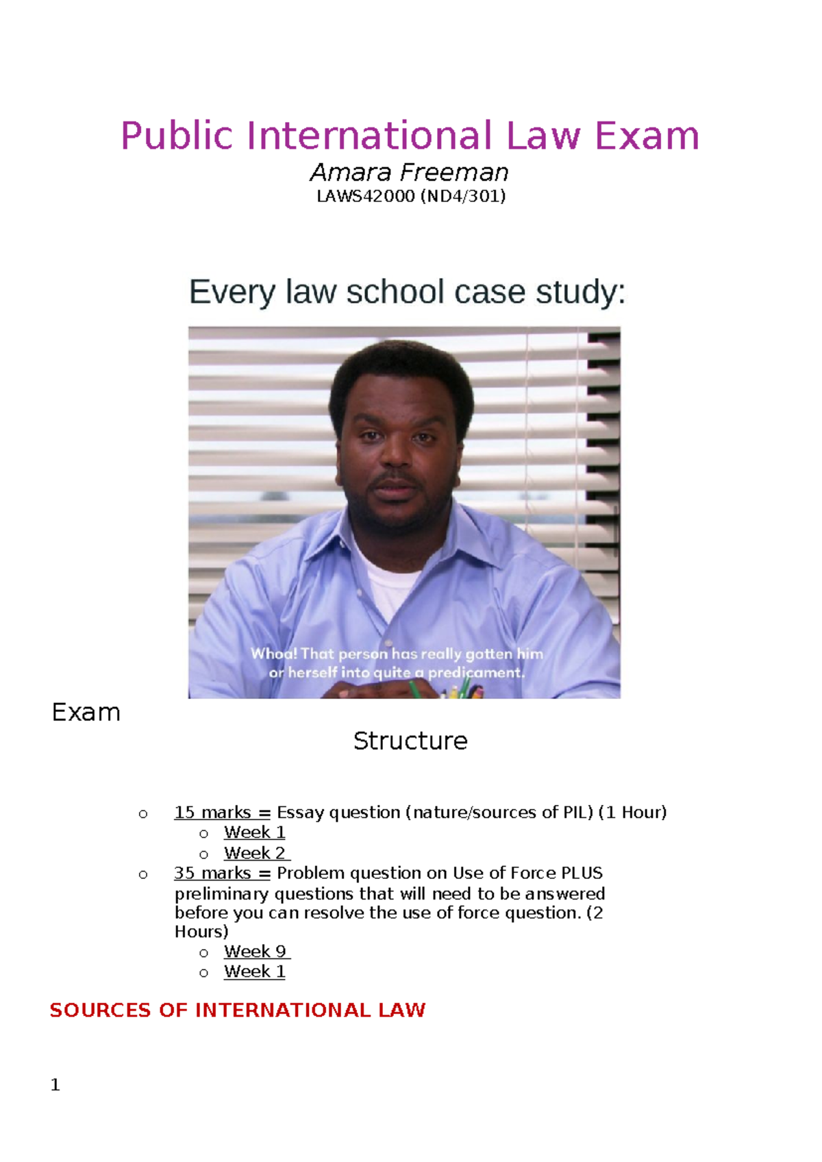 Public International Law Exam - Questions and Answers - Public ...