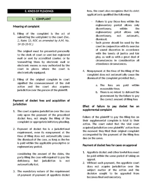 Civil Procedure: General Principles and Remedial Law Overview