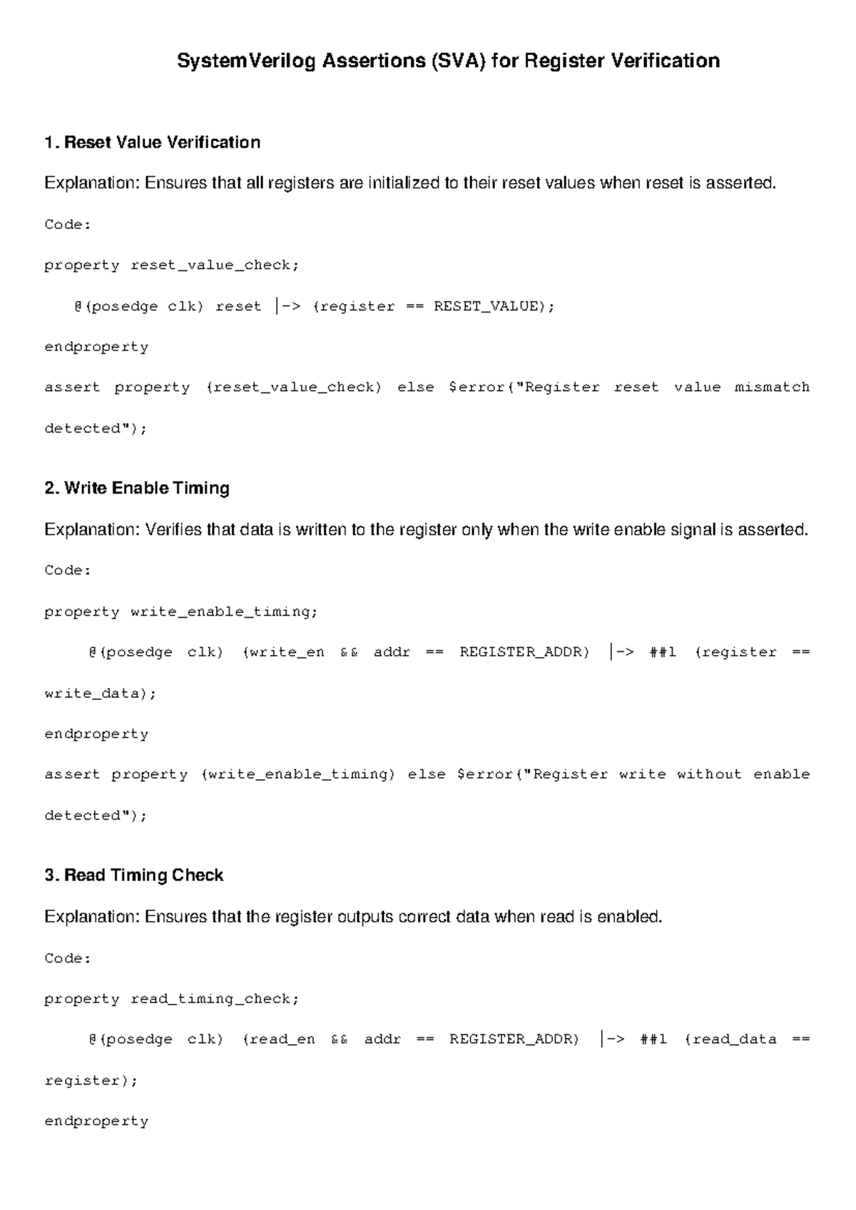 SVA Register Verification - SystemVerilog Assertions (SVA) for Register ...