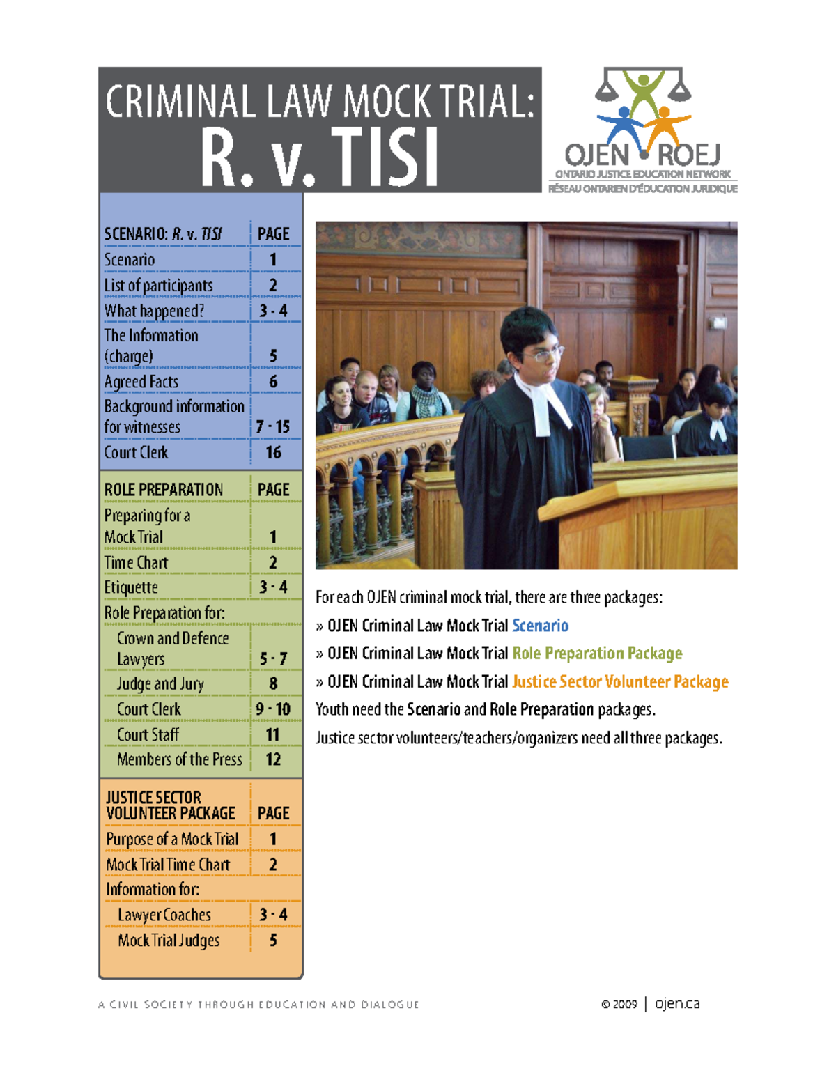 Criminal Law Mock Trial: R. v. Tisi Scenario Overview and Role Prep ...