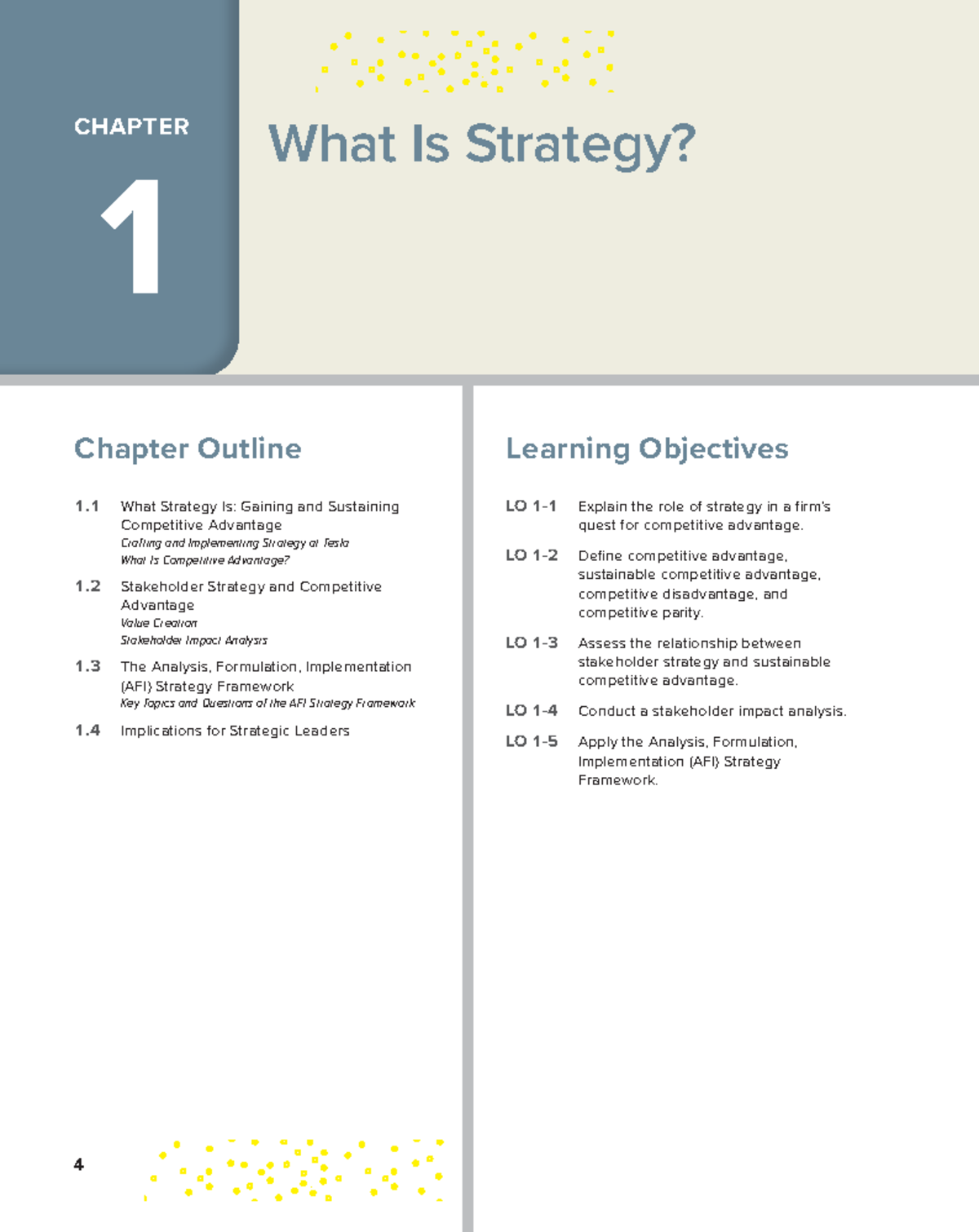 Chapter 1 - Lecture notes on strategic management - 4 1 CHAPTER Chapter ...