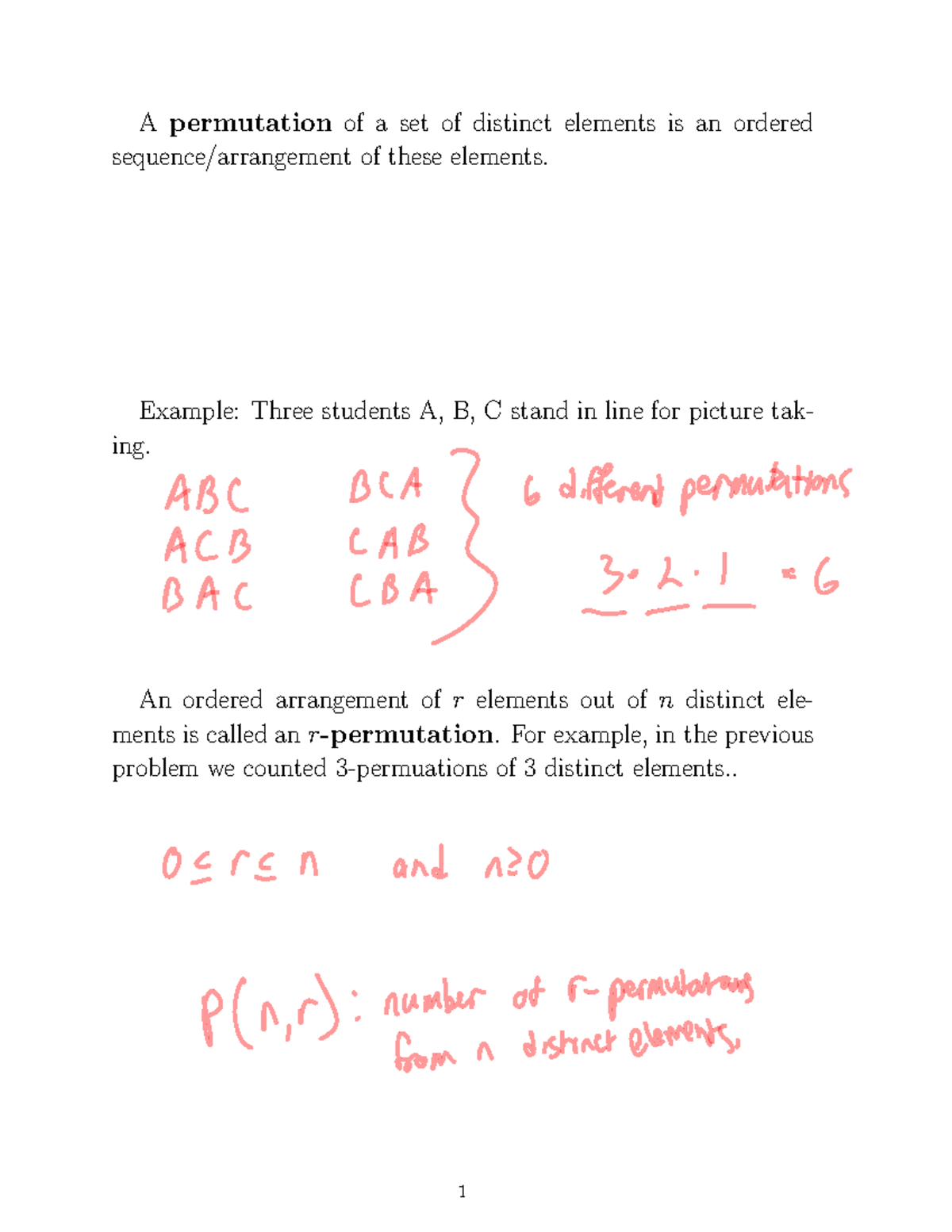 Lecture 13: Permutations and Combinatorial Problems in Mathematics - A ...