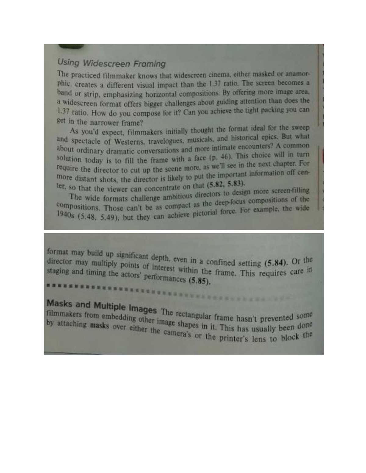 Final Exam Study Guide: Widescreen Framing in Filmmaking (48B8870E ...