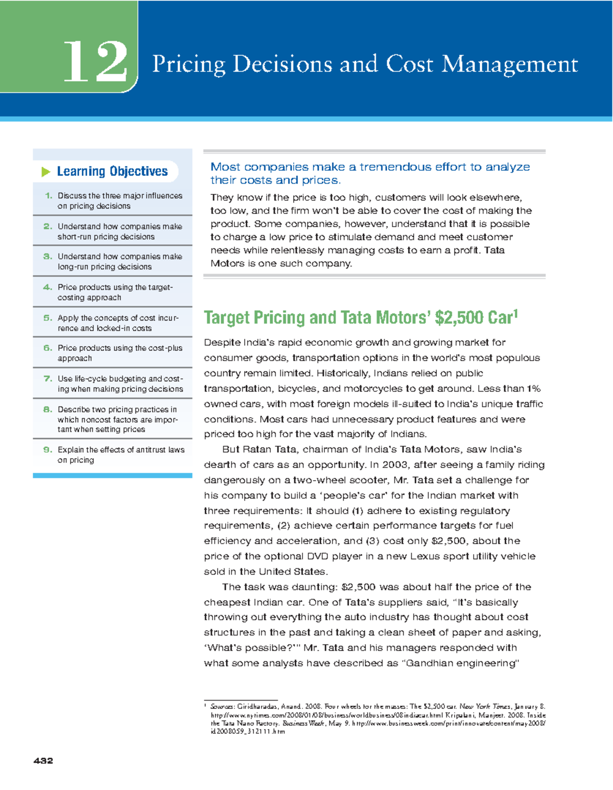 Pricing Decisions and Cost Management: Insights on Target Costing ...