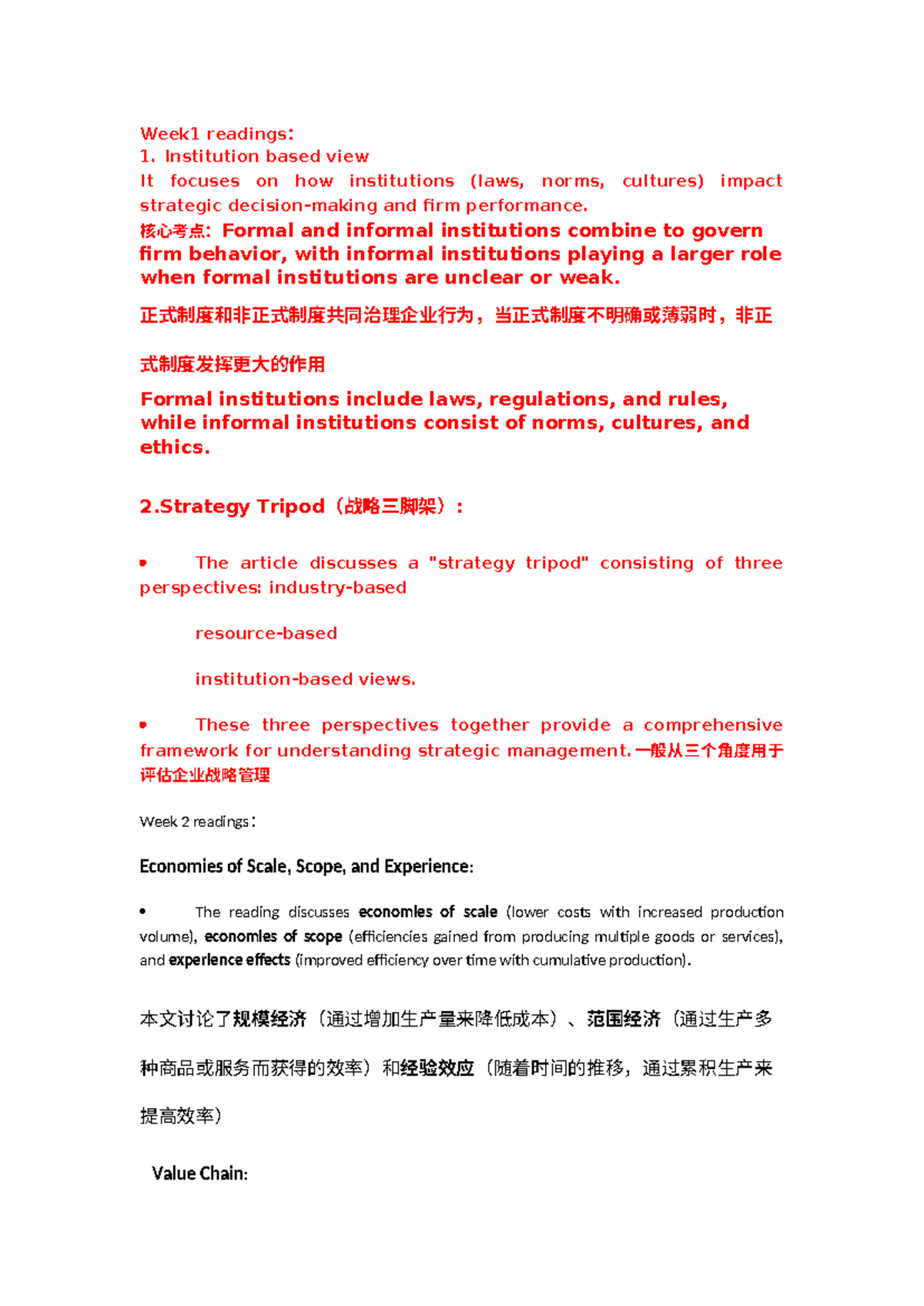 MGMT3304 Week 1-10 Lecture Notes: Key Concepts and Strategies - Studocu
