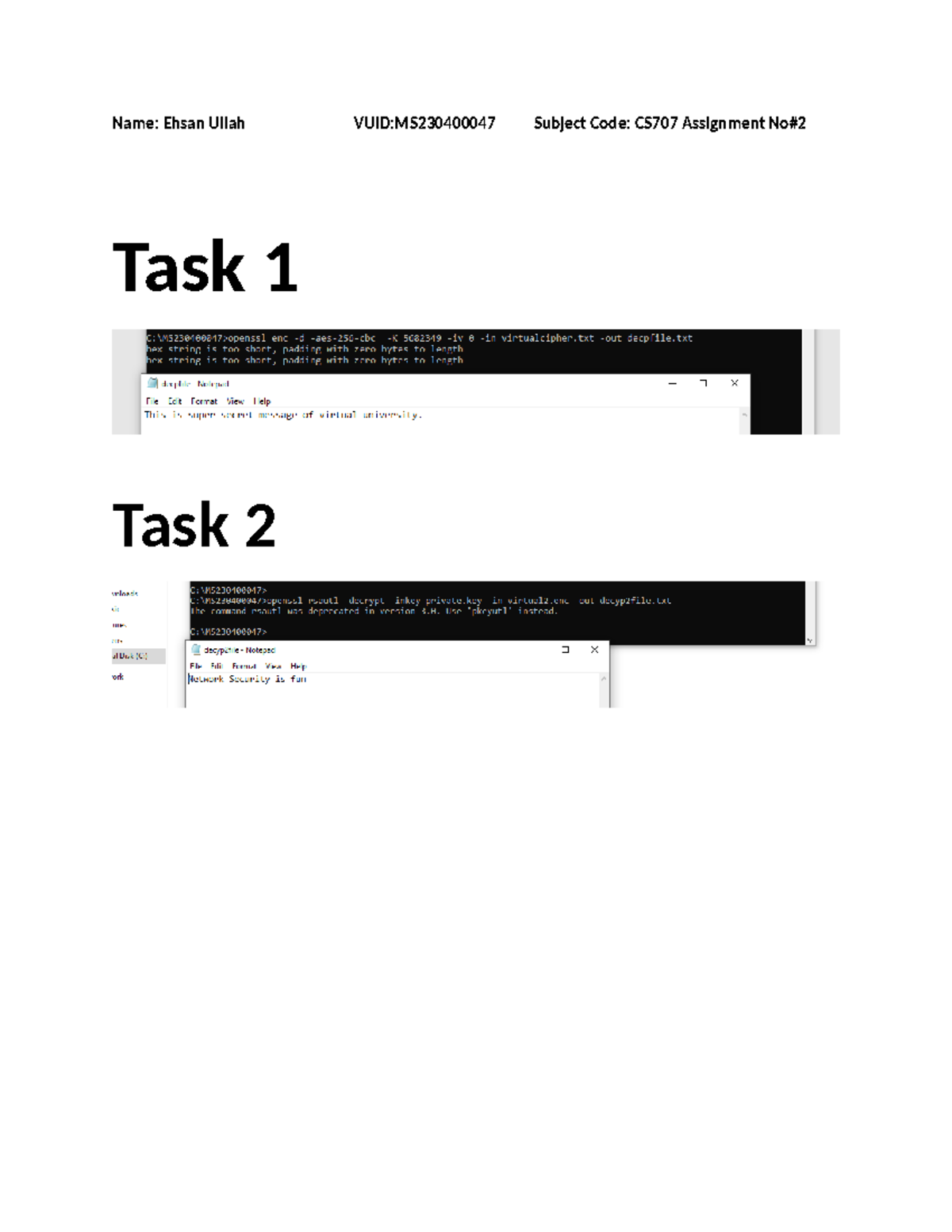 Assignment 2 - Network Security - Studocu