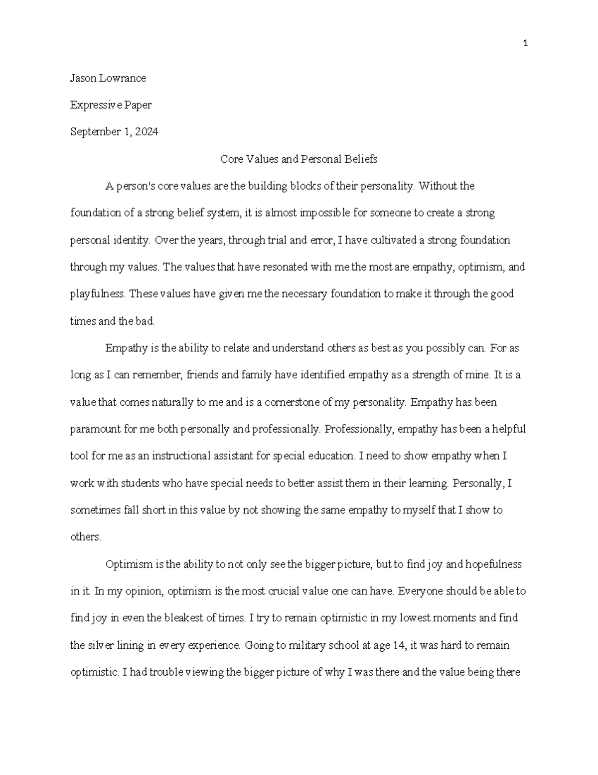 ENG 201 Interpretive Writing Essay: Reflections on Police Encounters ...