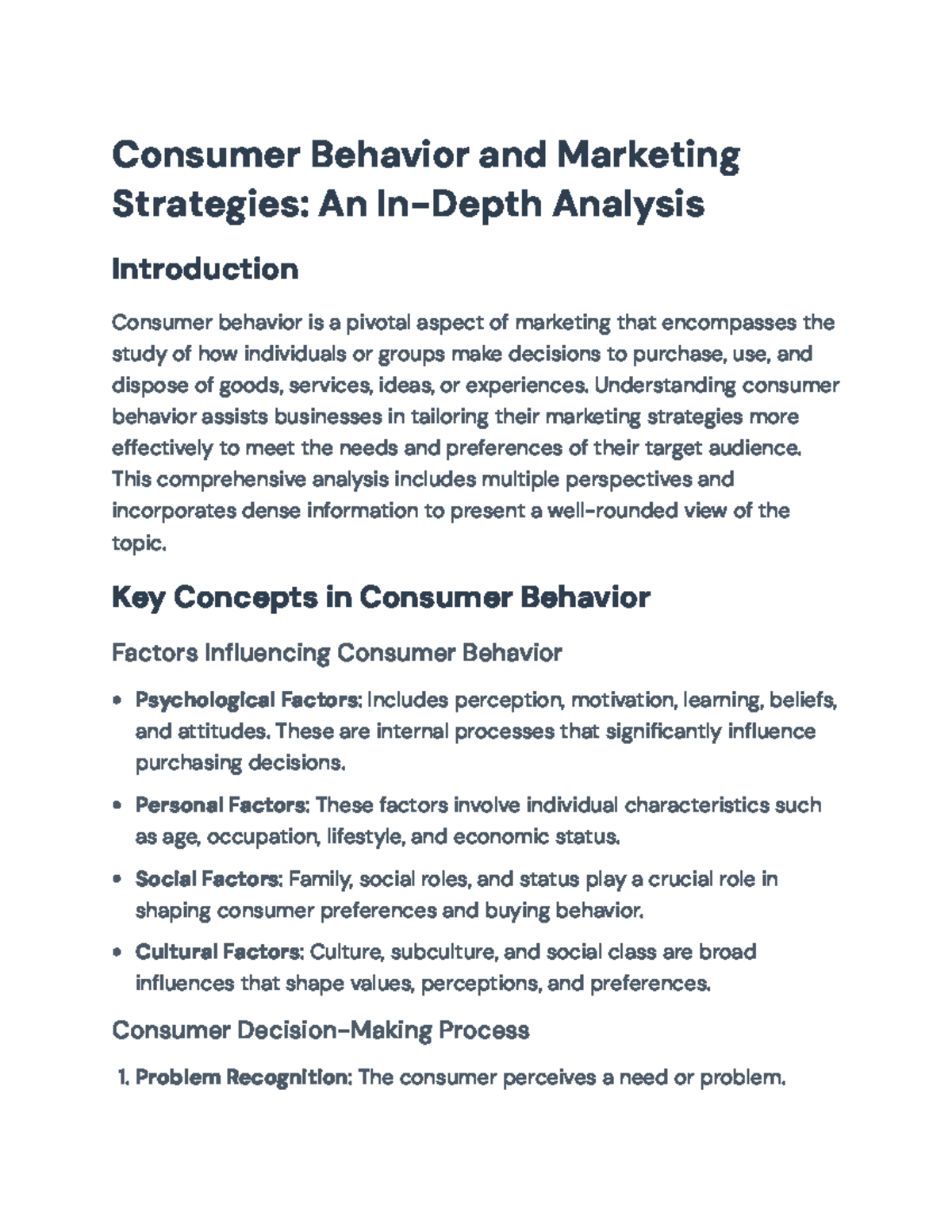 Consumer Behavior Analysis: Insights & Marketing Strategies - Consumer ...