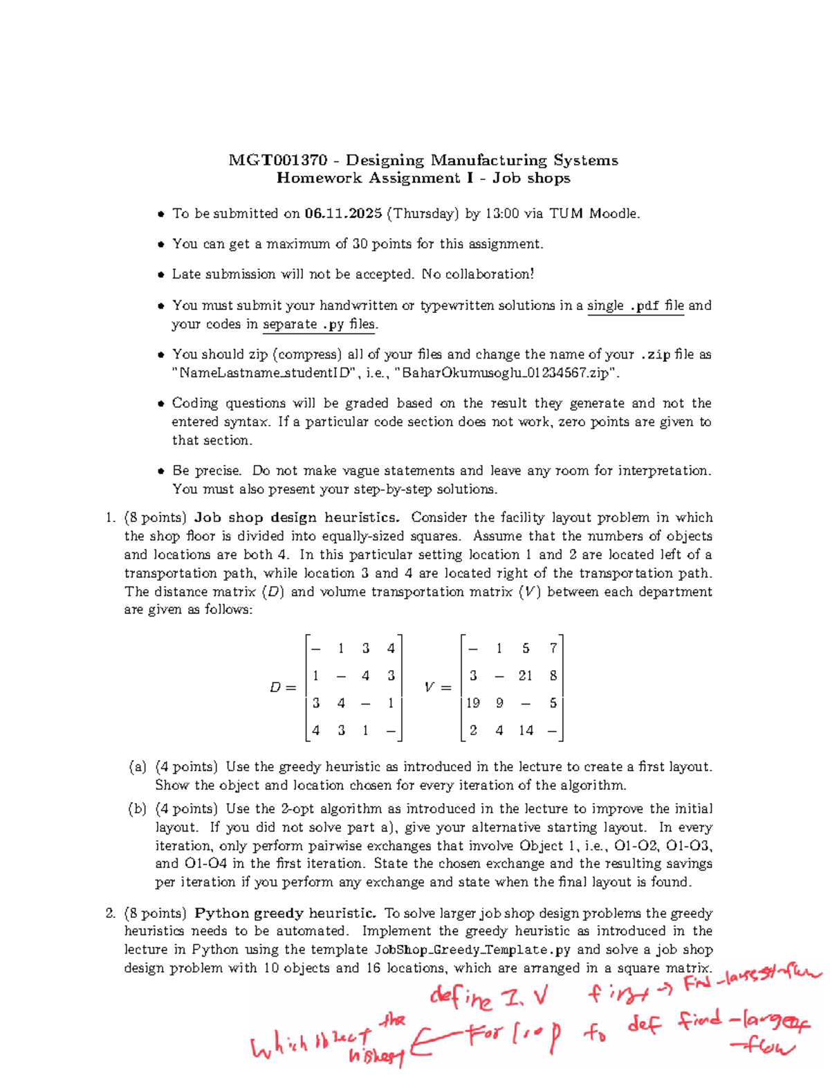MGT001370 Designing Manufacturing Systems Homework Assignment I - Studocu