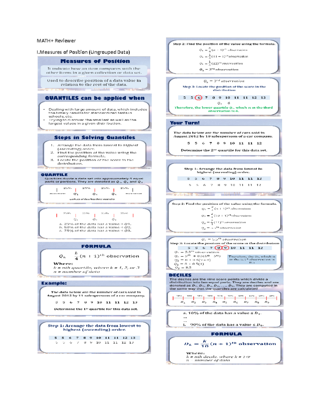 MATH+ Reviewer - G1o reviewers - Studocu