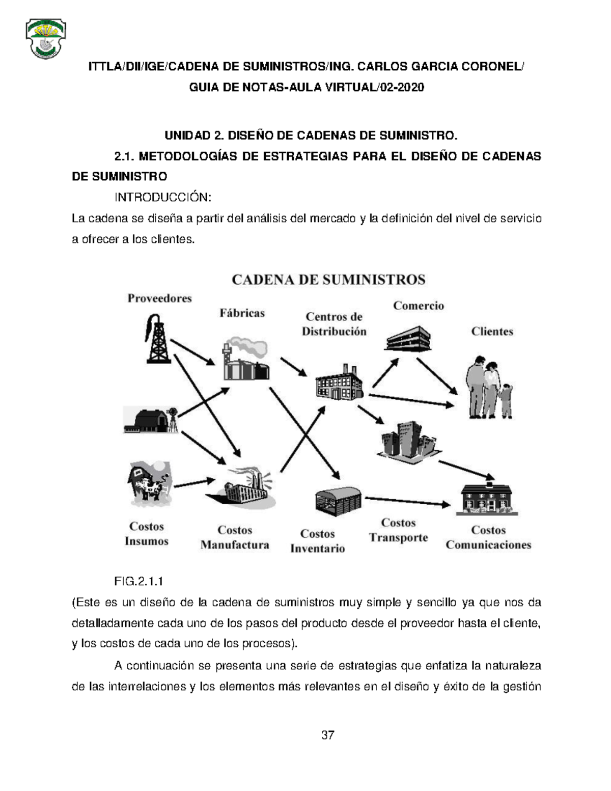 Cadena DE Suministro unidad 2 - GUIA DE NOTAS-AULA VIRTUAL/ 02 - UNIDAD ...