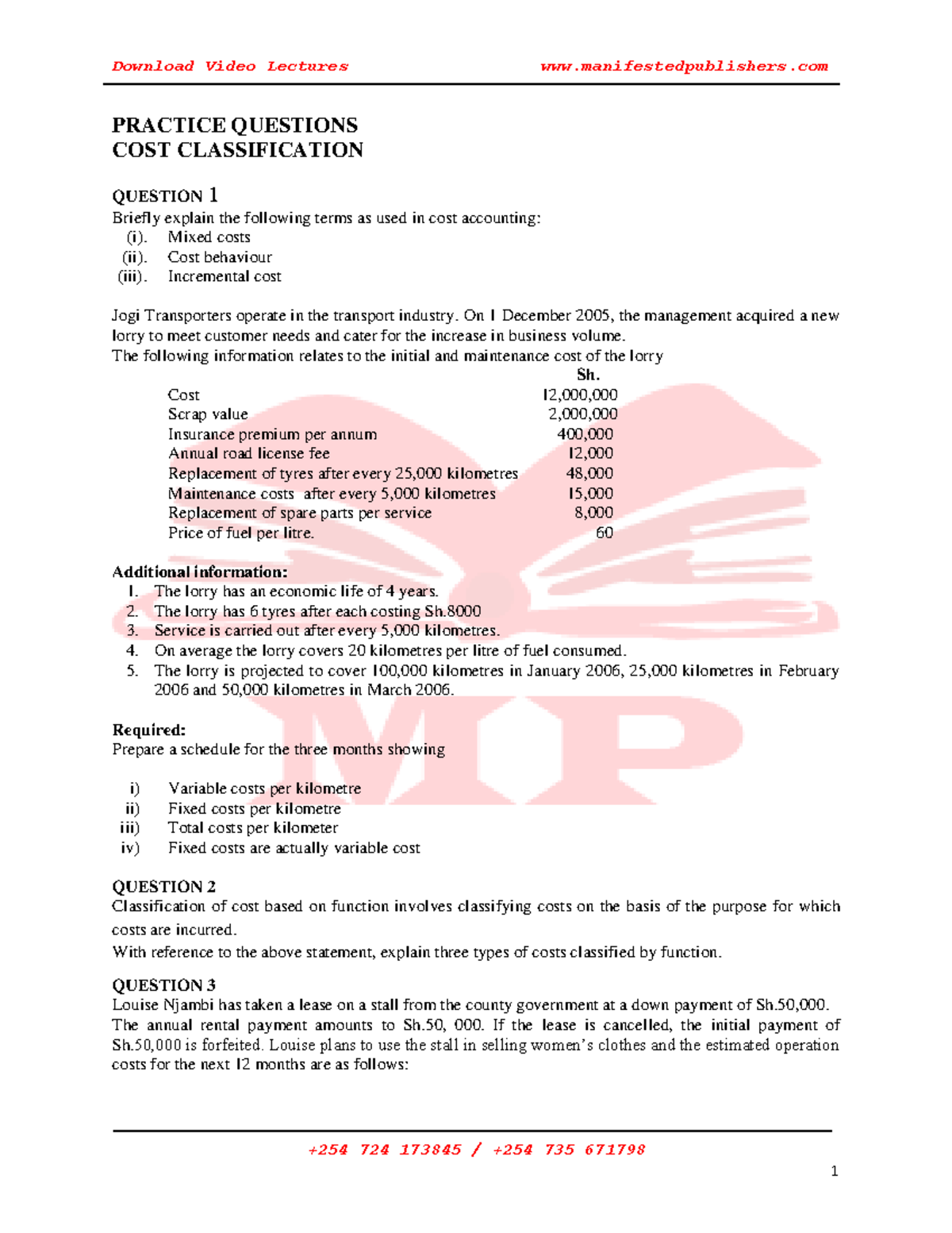 Cost Classification & Behavior Study Guide - ACC 101 Final Exam - Studocu