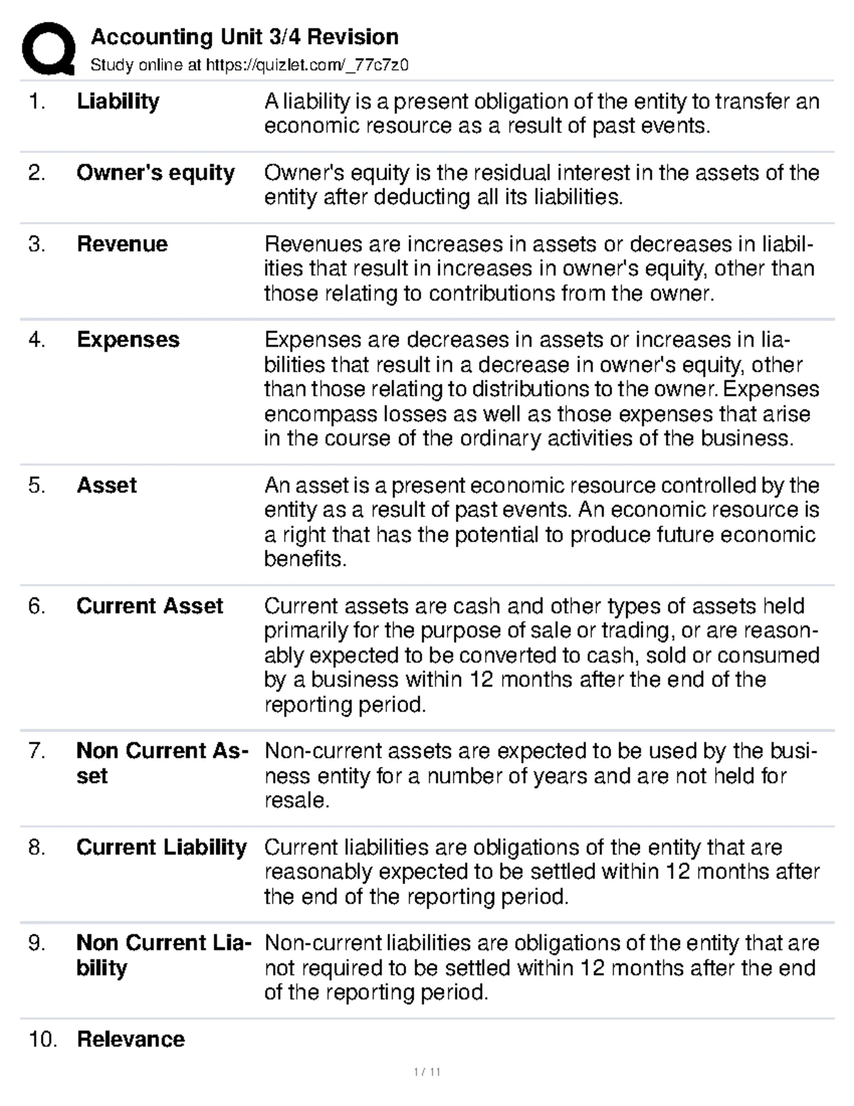 VCAA Study Design Colour Coded: Accounting Units 3 & 4 Overview - Studocu