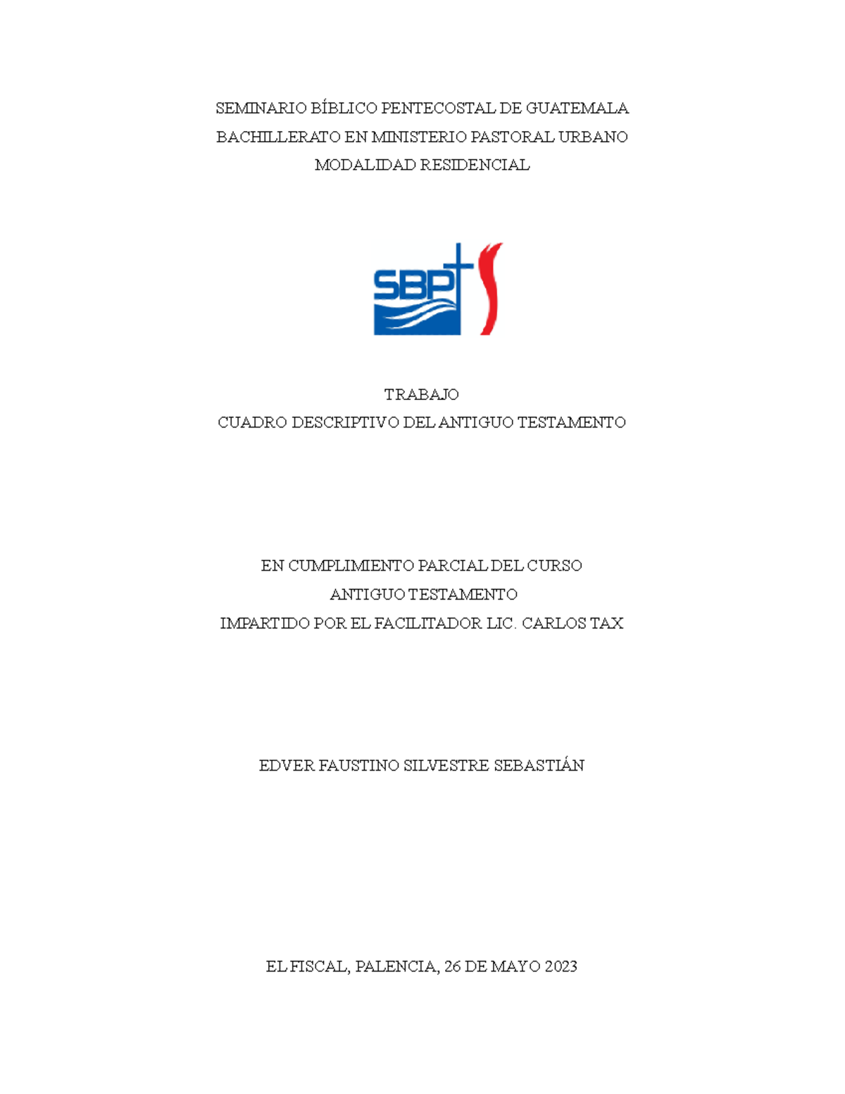 Cuadro Descriptivo del Antiguo Testamento - Curso AT101 - Document Preview