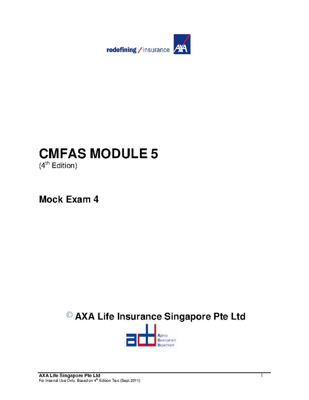 CMFAS M5 Mock Exam 4 - Comprehensive Review Questions and Answers - Studocu