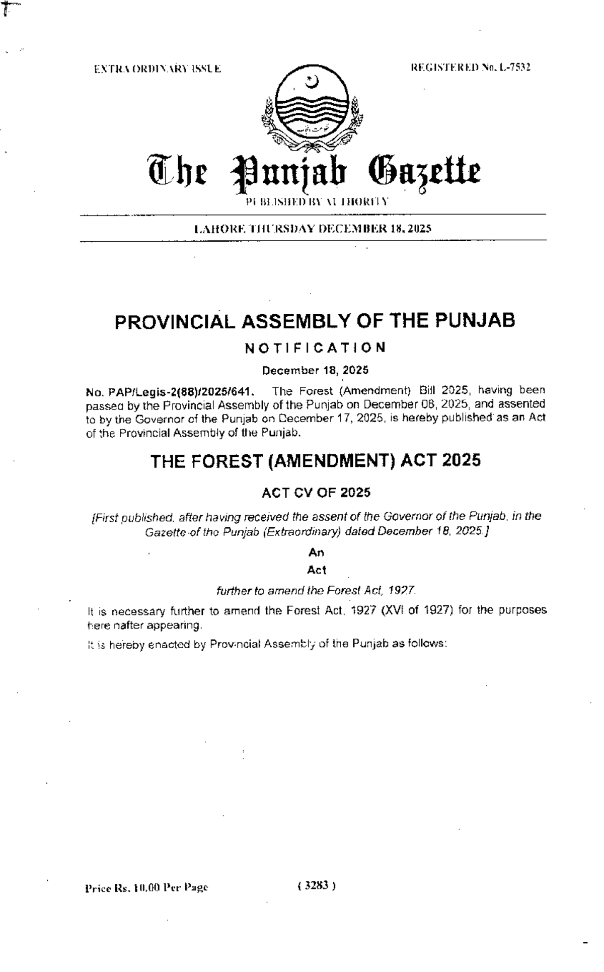 Forest (Amendment) Act 2025: Key Provisions and Changes - Studocu