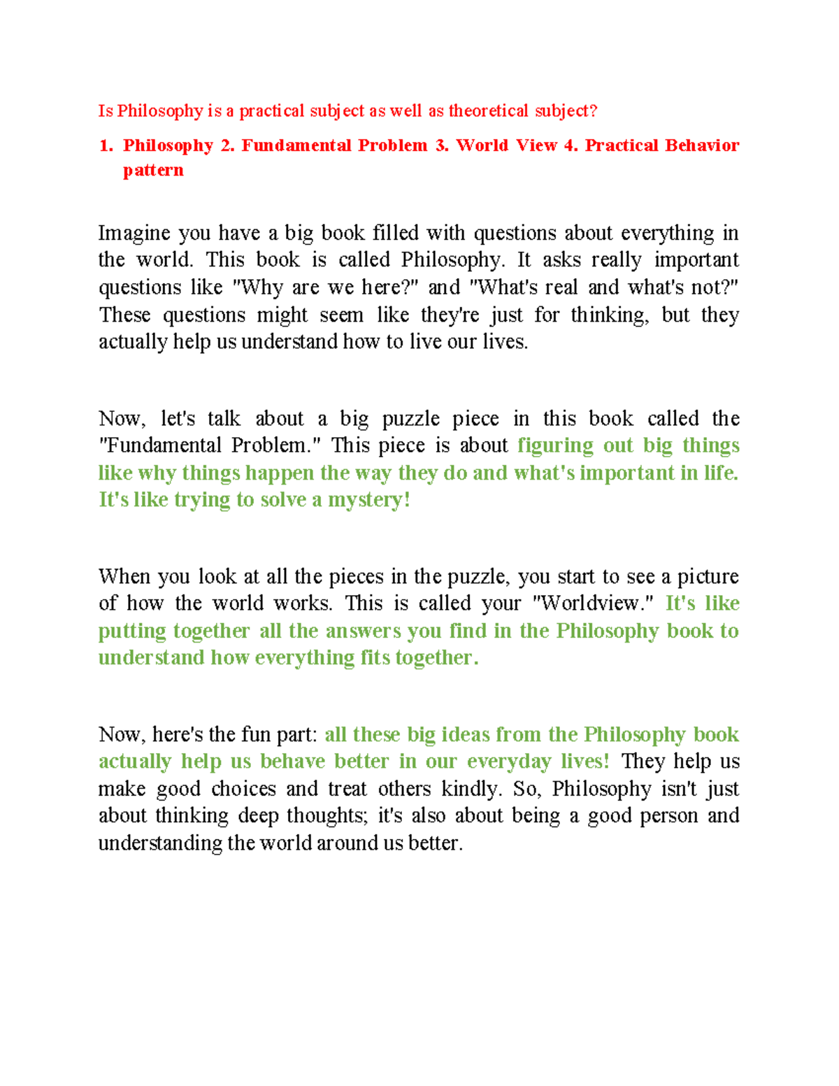 PHI 101 Notes - Summary of Key Concepts in Philosophy - Studocu