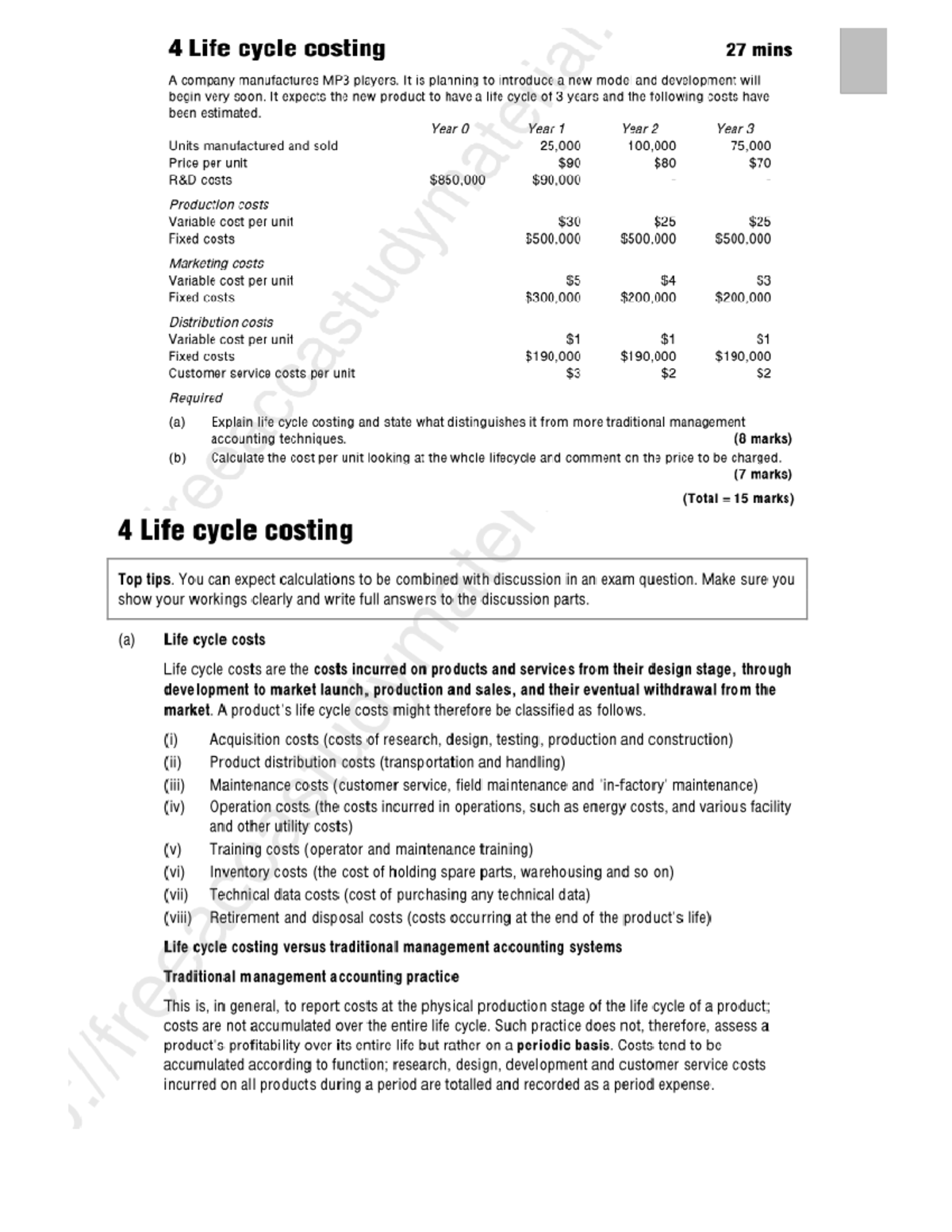 Life Cycle Costing - Lecture Notes 1 Overview & Key Concepts - Studocu
