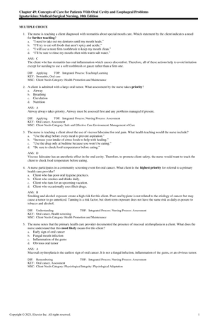 Exam View - Chapter 48 - exam prep - Chapter 48: Assessment of the ...