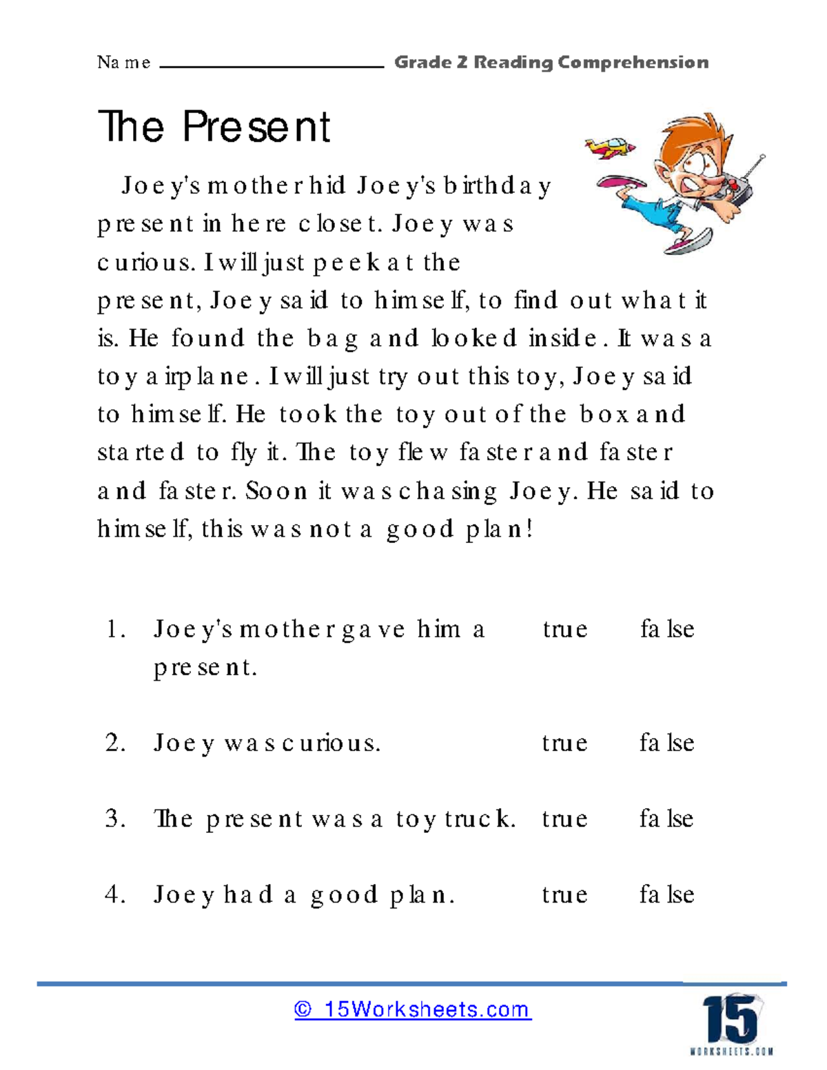 Grade 2 Reading Comprehension: The Present (3-700) - Studocu