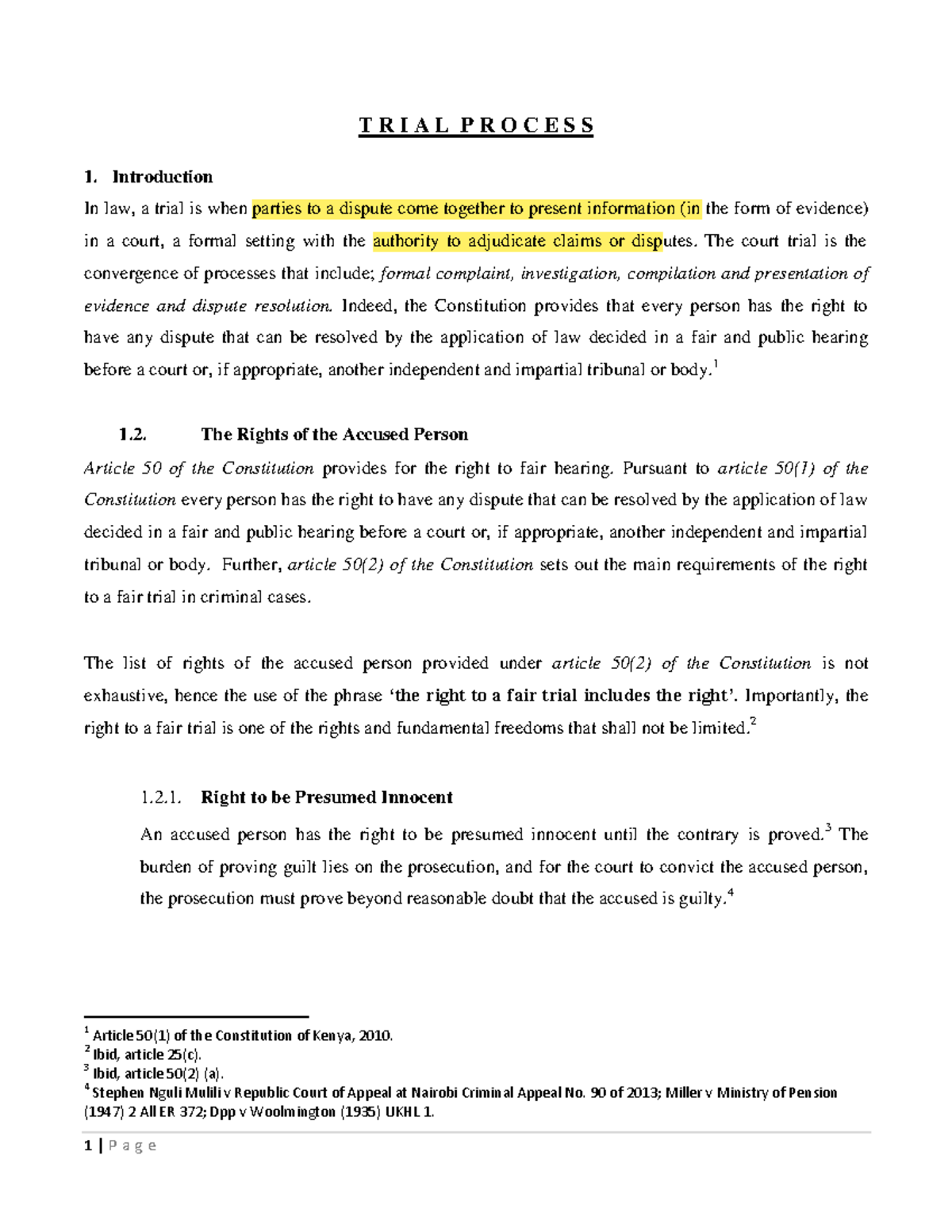 Lesson 7 Notes: Understanding the Trial Process in Law - Studocu
