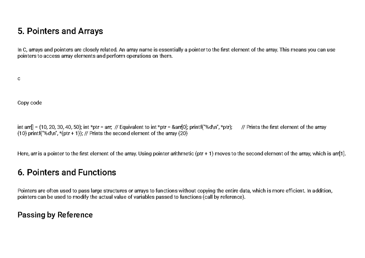 C Programming: Pointers Basics and Their Applications in Functions ...