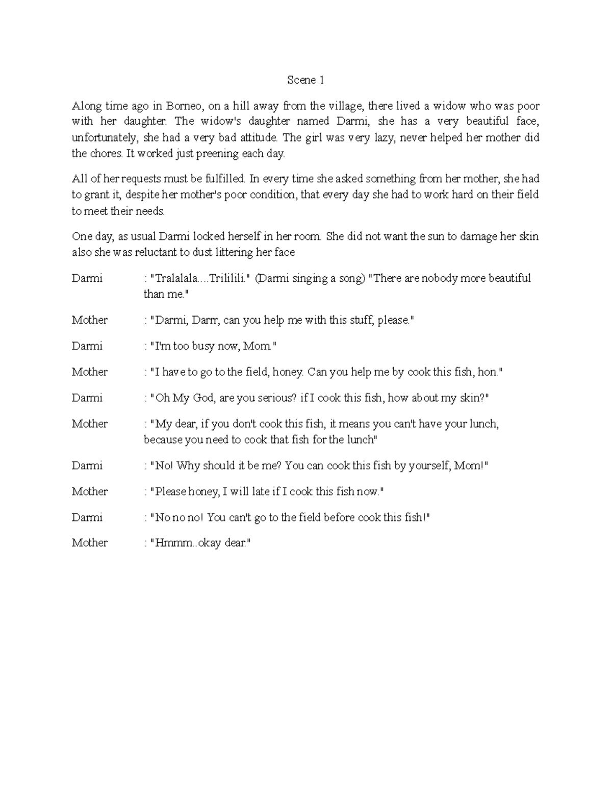 The Legend of Crying Stone: A Tale from Borneo about Darmi - Document Preview
