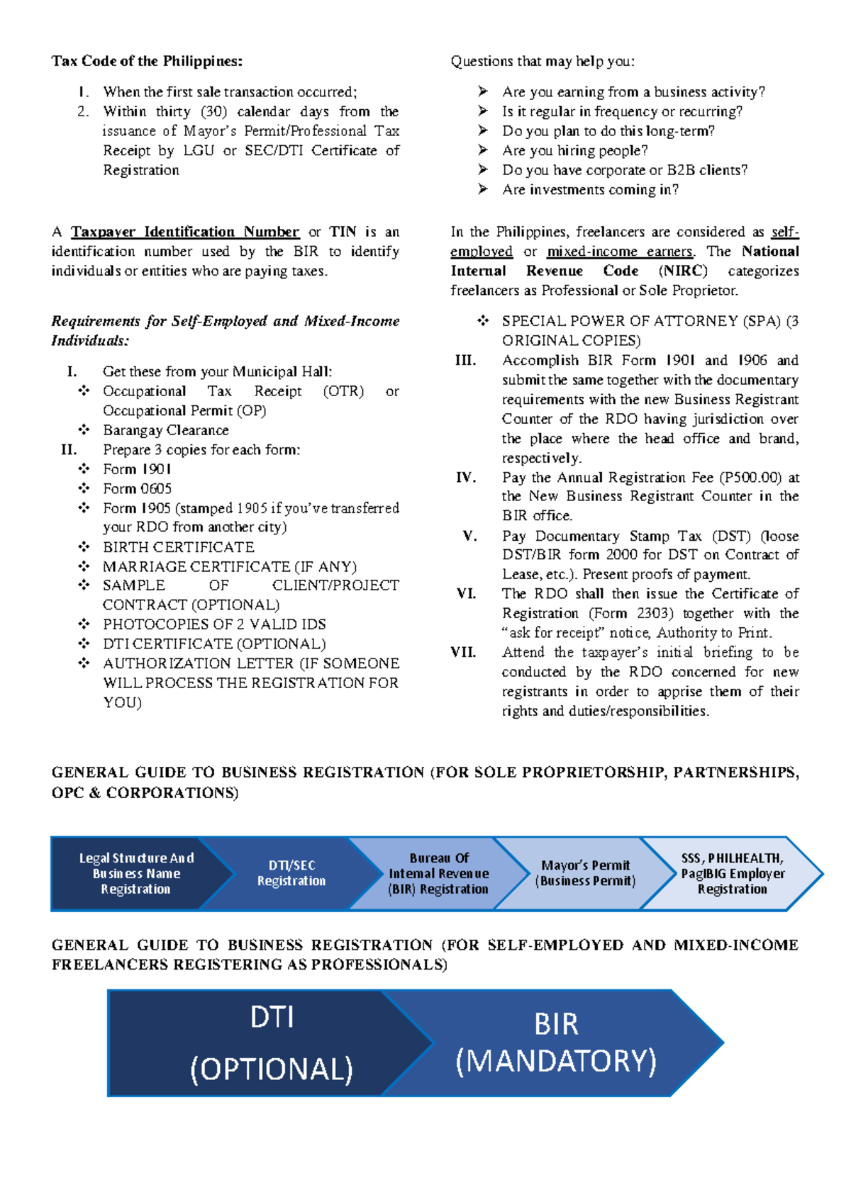 Tax Code of the Philippines: A Guide for Freelancers and Sole ...