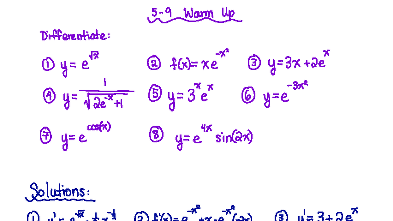 Optimizing Exponential Functions: Applications & Solutions (MATH 5-9 ...