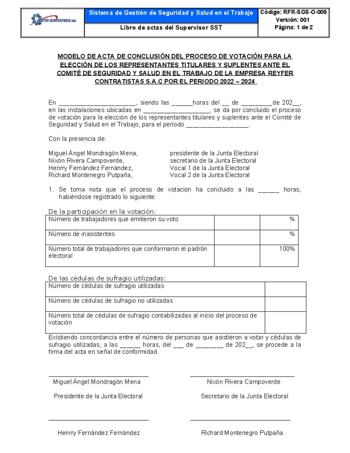 RFR-SGS-O-009 - Acta de Conclusión del Proceso Electoral 2022-2024 ...