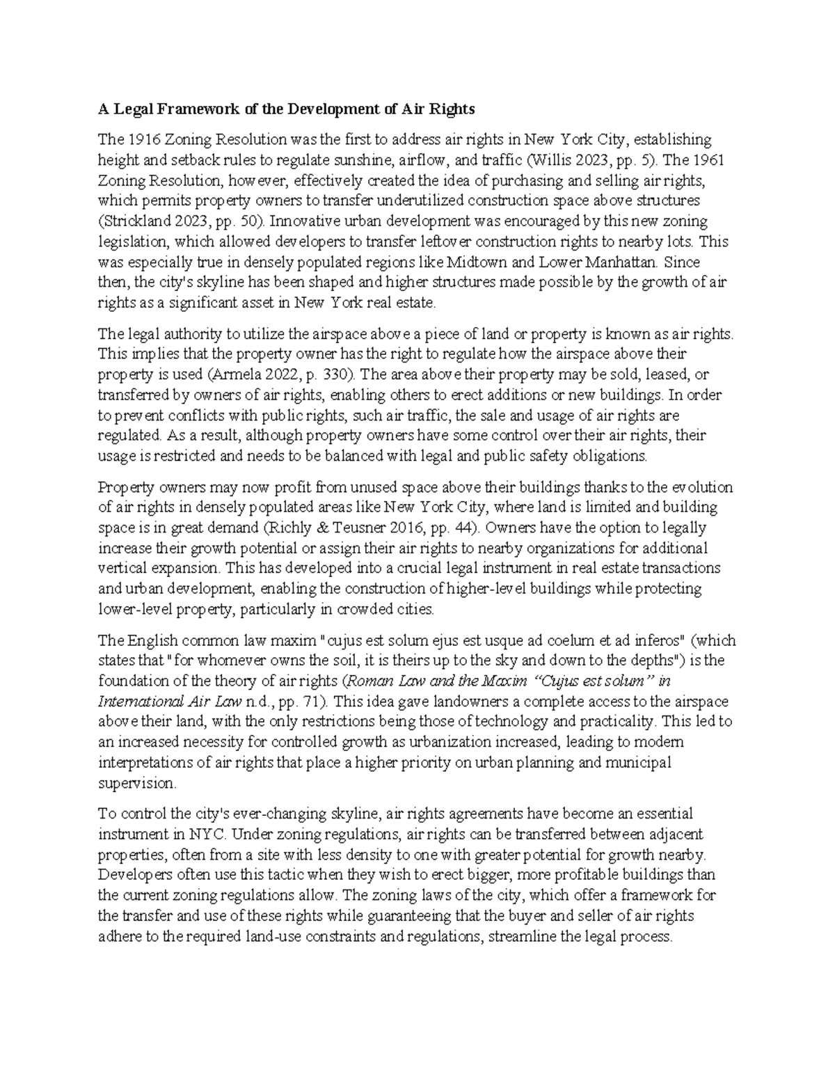 Legal Framework of Air Rights in NYC: Development and Zoning ...