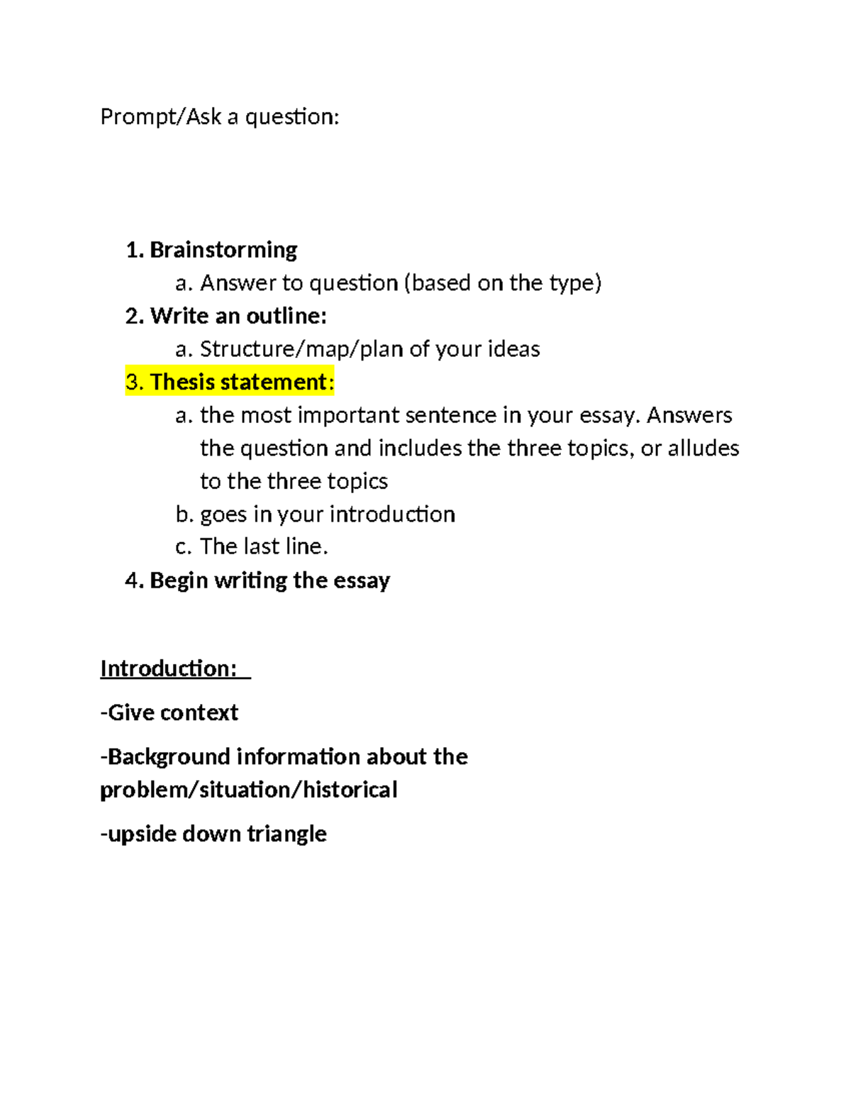 Essay Components Guide - GTH 101 - Studocu