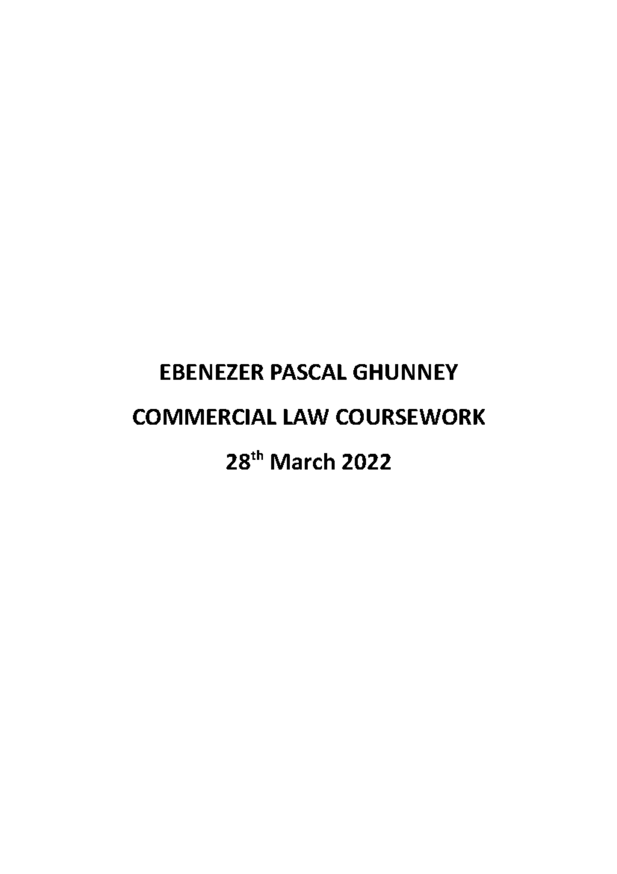 Commercial Law Analysis: Passing of Property in Ghana (LAWS123) - Studocu