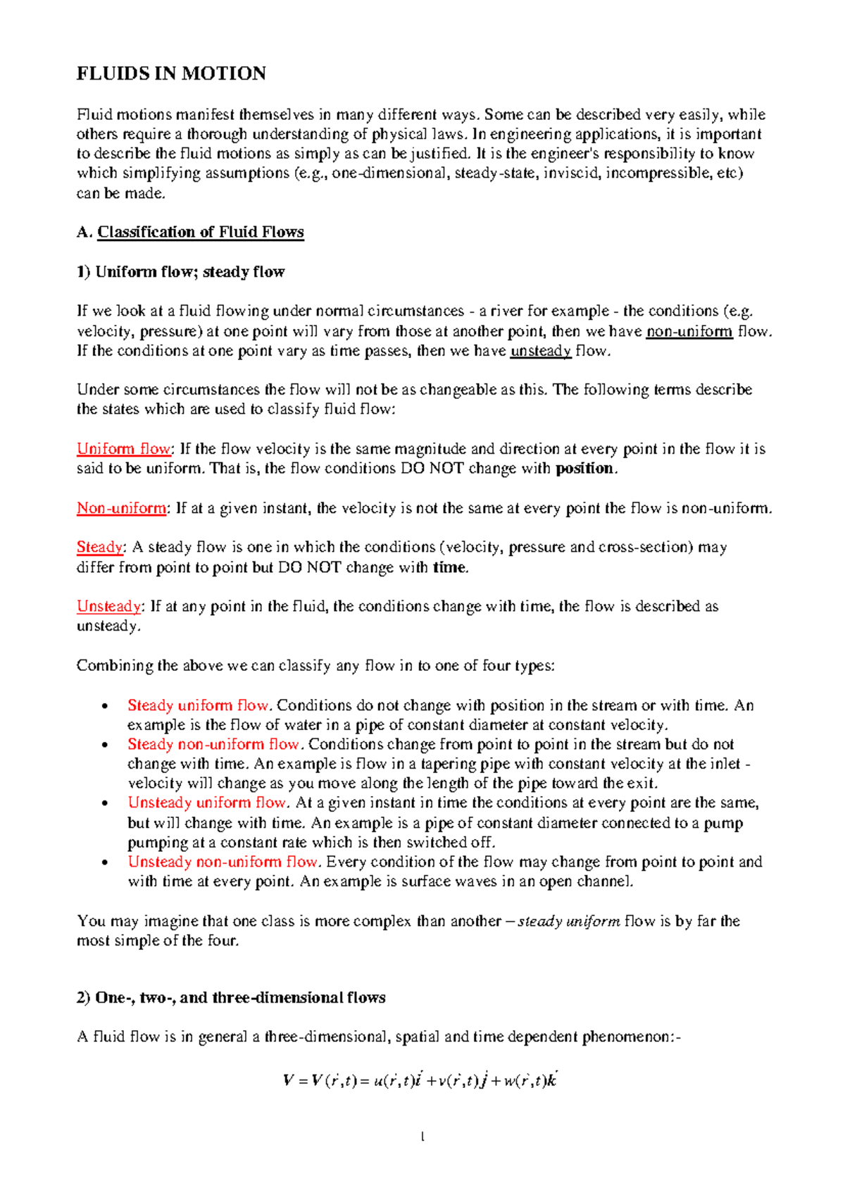 ENGG1350 Final Exam Notes: Fluid Dynamics Concepts & Problems - Studocu