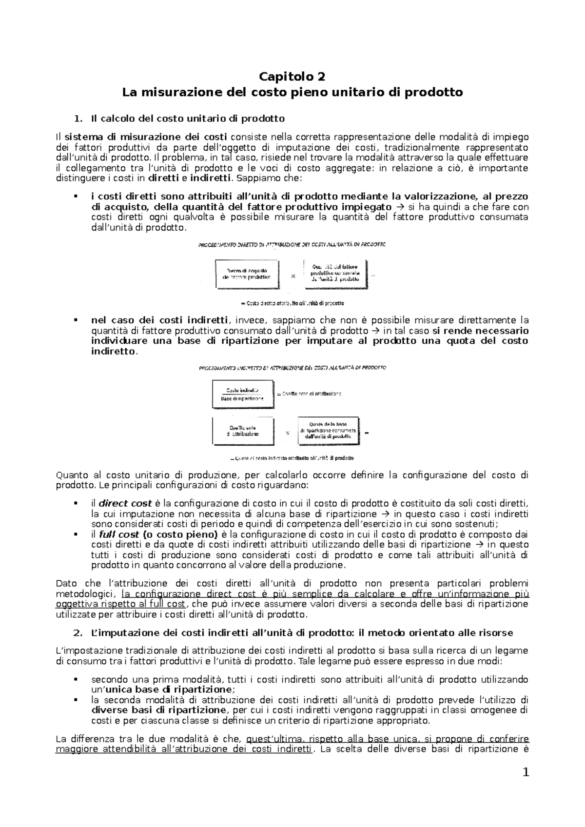 Programmazione e controllo di gestione - Capitolo 2: Costi di Prodotto ...