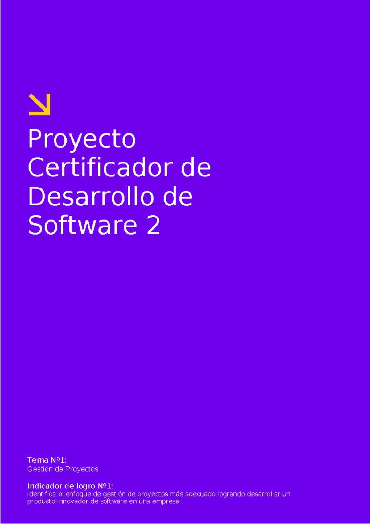 Guía 1: Gestión de Proyectos en Desarrollo de Software 2 - Studocu