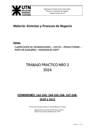 Guía De Estudio Sistemas Y Procesos De Negocio 1k12 1k1 Unidad 2