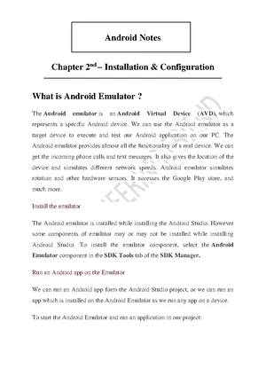 MAD Chapter Notes 1 - Android Notes Chapter 1 st - Android & its tools ...