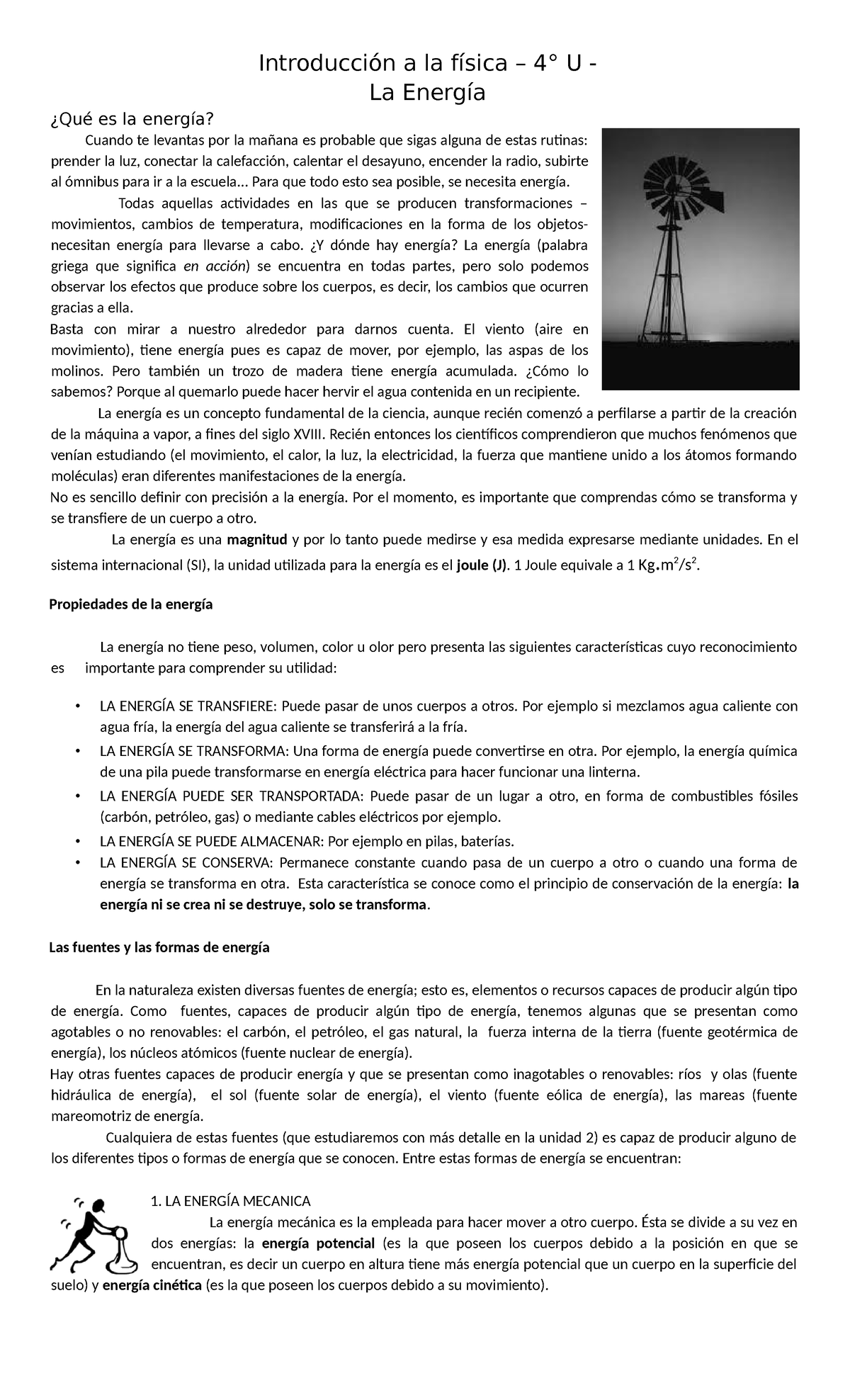 Introducción a la Energía en Física - U - Studocu