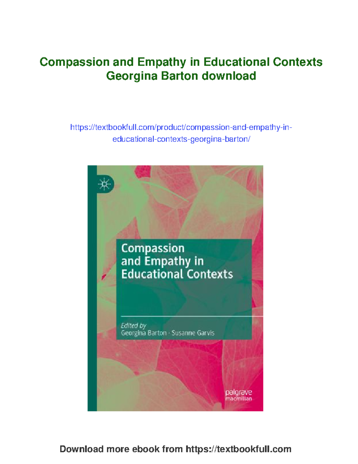 Compassion and Empathy in Education: Insights and Practices (EDU 53166 ...