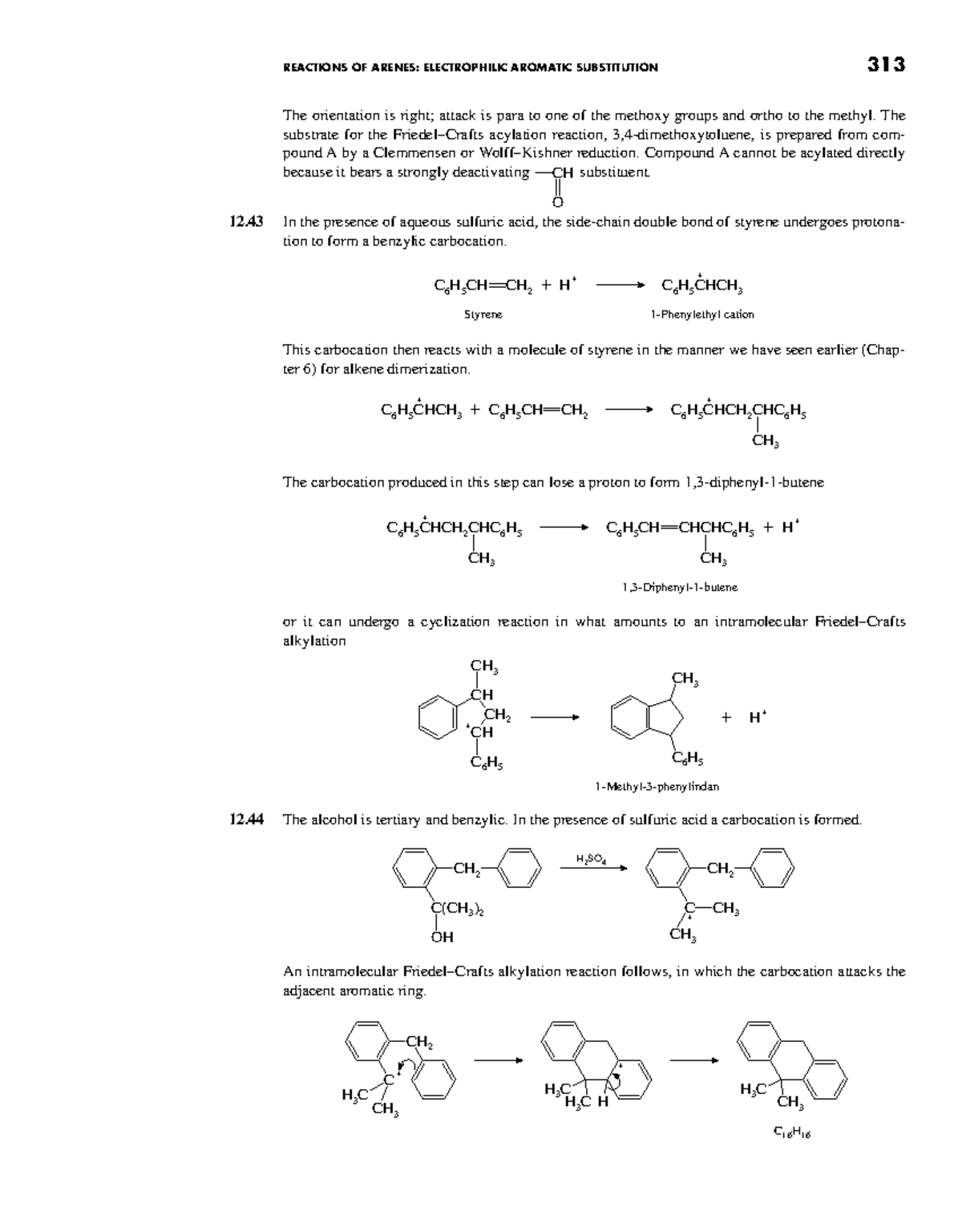 313 Organic Chemistry: Electrophilic Aromatic Substitution Notes - Studocu