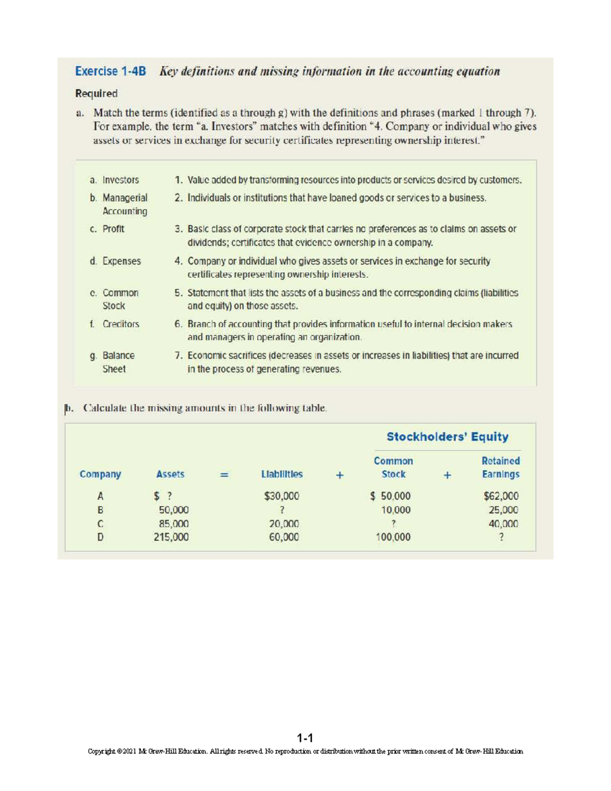 Ch 1 B Problem Class Worksheets - Managerial Accounting Solutions - Studocu